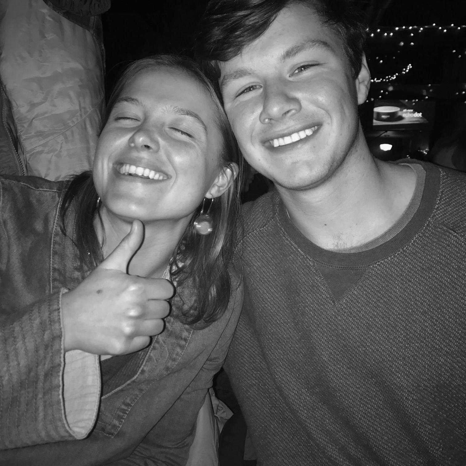 Baby Maggie and Brad in College