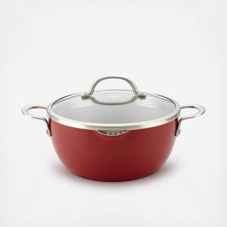 Porcelain Enamel Covered Straining Casserole