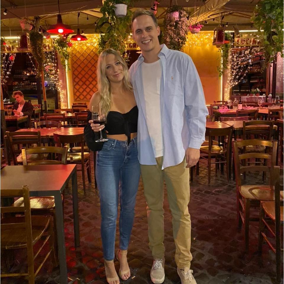 Celebrating Katie's 30th birthday in Rome...just a few days before Patrick proposed!