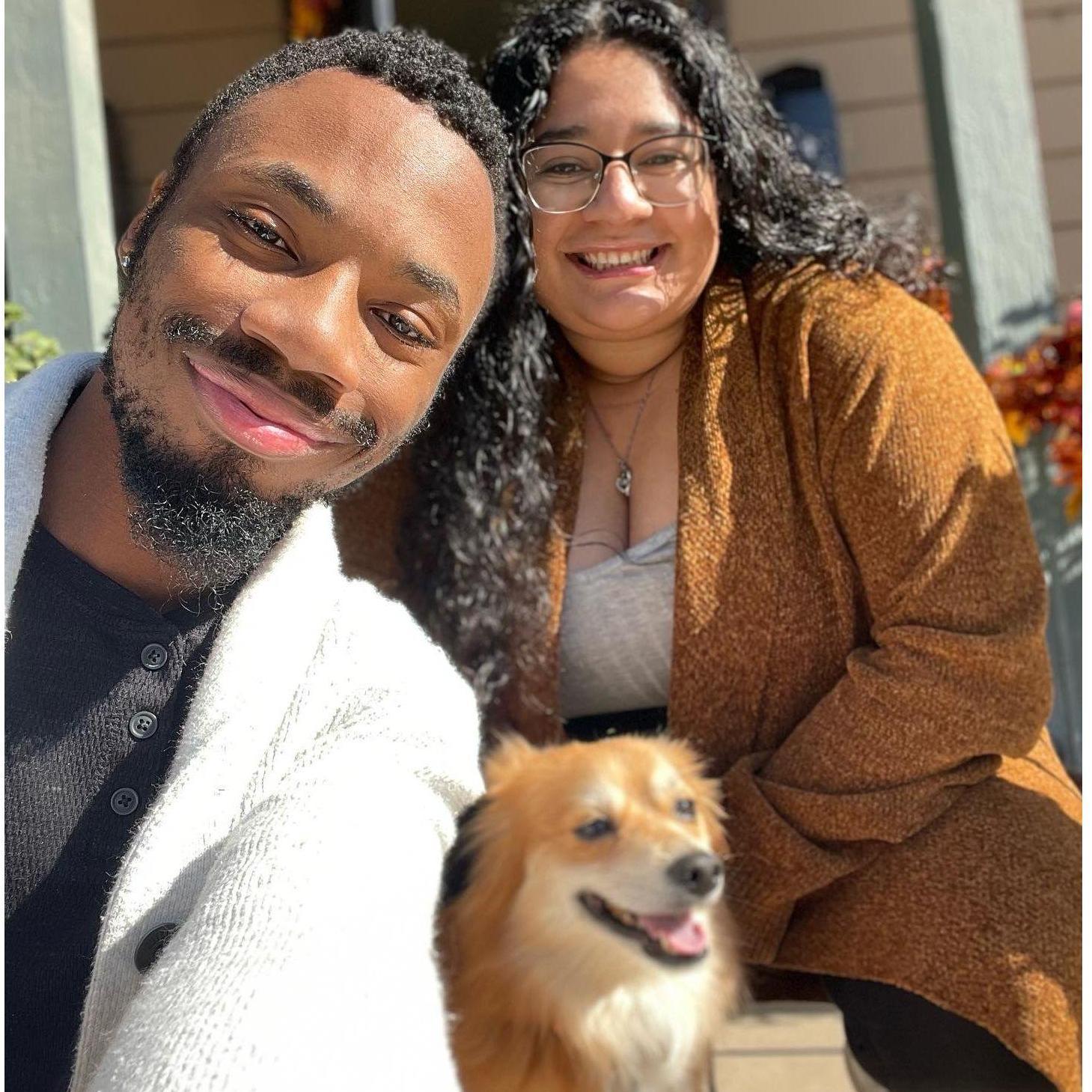 Thanksgiving/Fall Picture with our Son, Nugget.