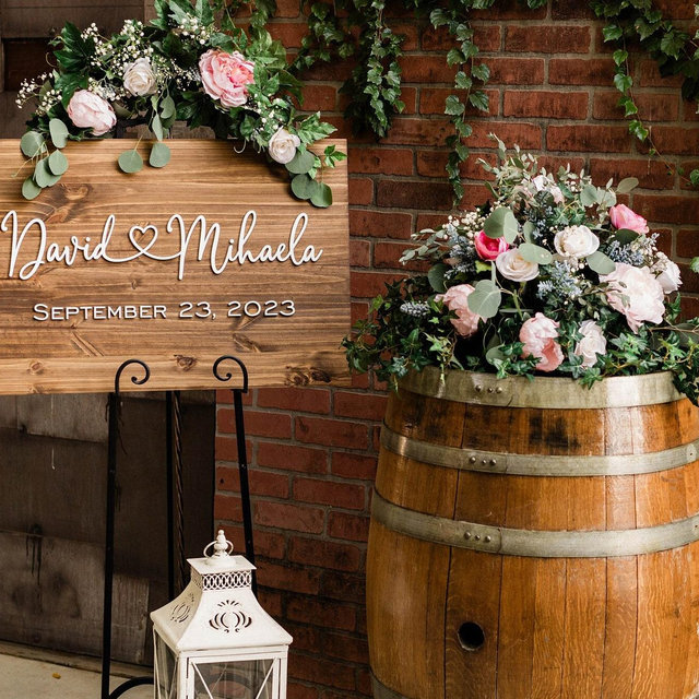 Wedding Welcome Sign, Wedding Sign, Rustic Wood Sign, Wedding Signage, Wedding Name Sign, Established Date Sign, Custom Wedding Sign