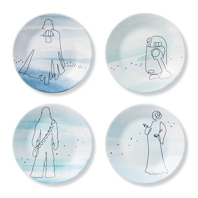 Corelle Disney Star Wars Doodles 8.5 Salad Lunch Plates 