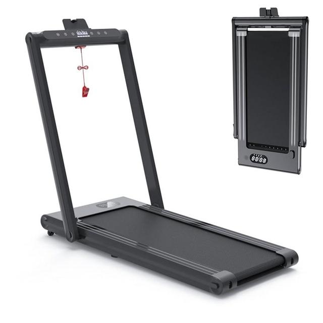Walking Mat Treadmills Portable for Home & Office LED Display, 265 LB Capacity, Space-Saving Compact Walking Jogging Running Machine with Remote Control