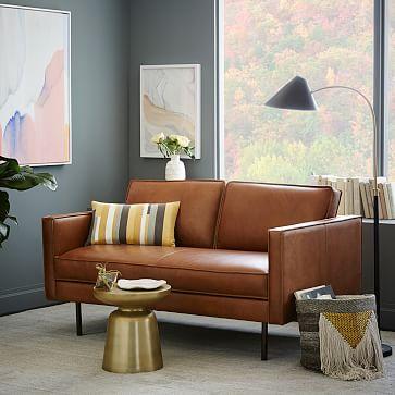 Axel Leather Loveseat (60.5")