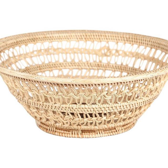 Basket with Palm Leaf Center