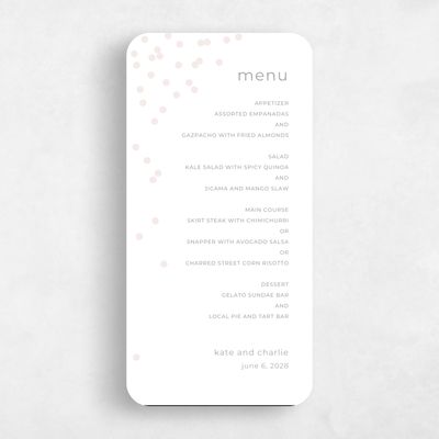 Beige Rounded Wedding Menu - Interstellar Edge