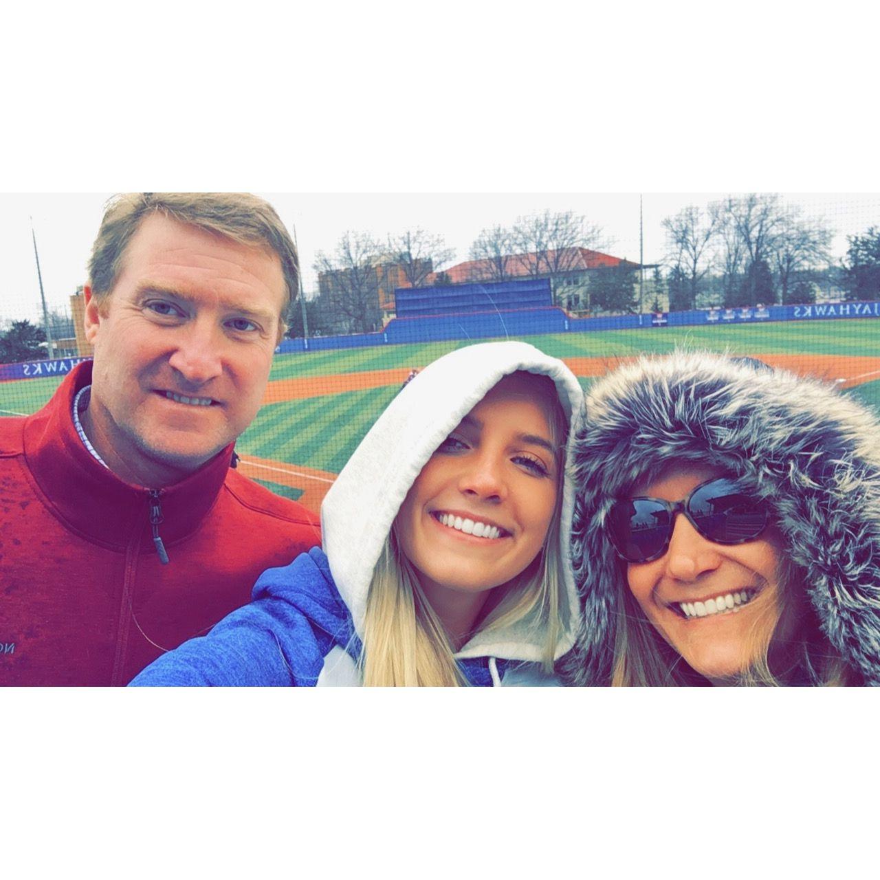 4/13/2018: Cheering in the rain & celebrating my mom's birthday.