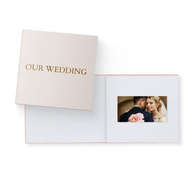 Heirloom Wedding Video Book - Create Your Own Digital Greeting Card Gift with Your Memories - Anniversary, Christmas, Wedding - Plays 20 Minutes of Video and Photos