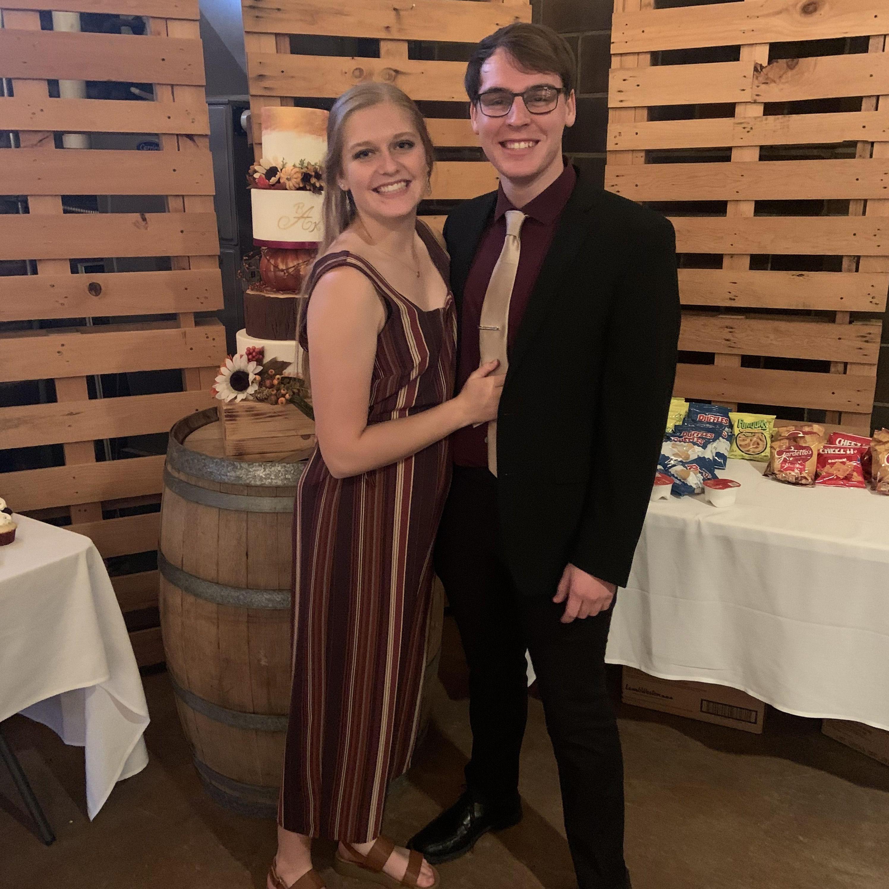 Attending weddings together, Fall 2020.
