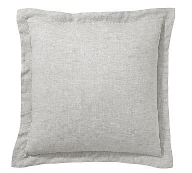 Belgian Flax Linen Sham, Euro, Flagstone