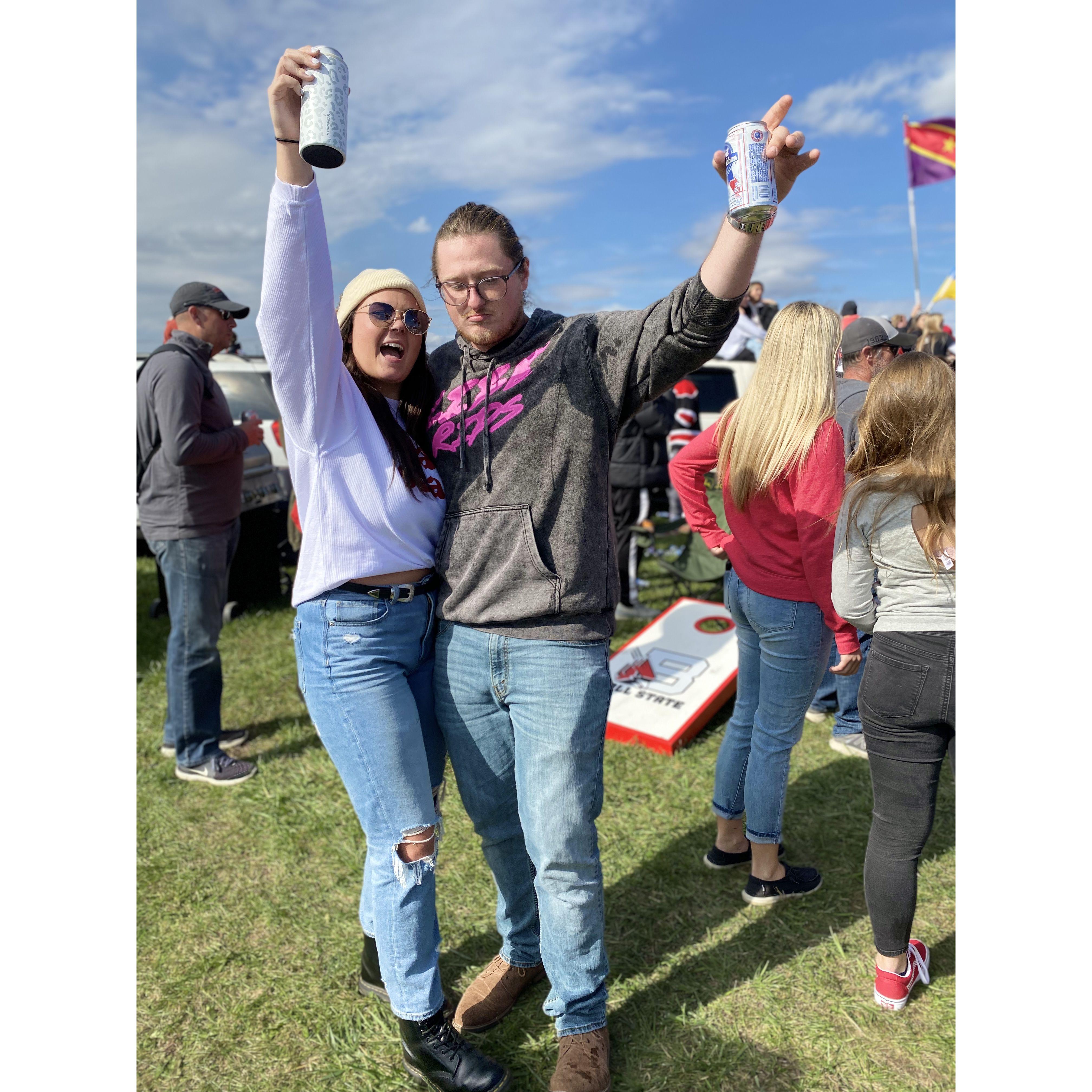 We’ve never missed a tailgate! Homecoming at Ball State has become one of our favorite yearly traditions — good food, great friends, and even better memories