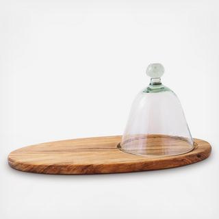 Oval Board with Glass Dome