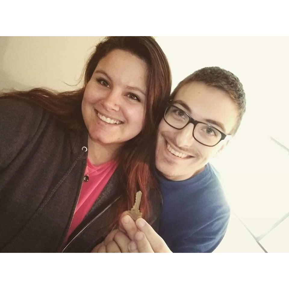 The day we got the keys to our first apartment!