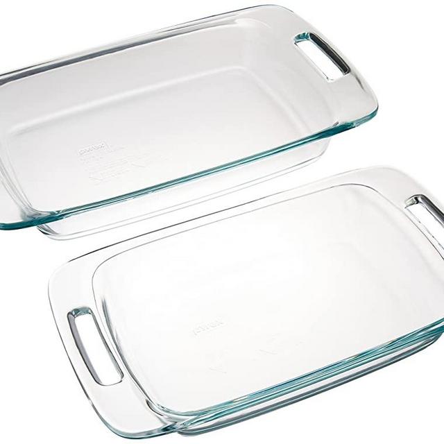 Pyrex Easy Grab 2-Piece Oblong Glass Bakeware Dishes