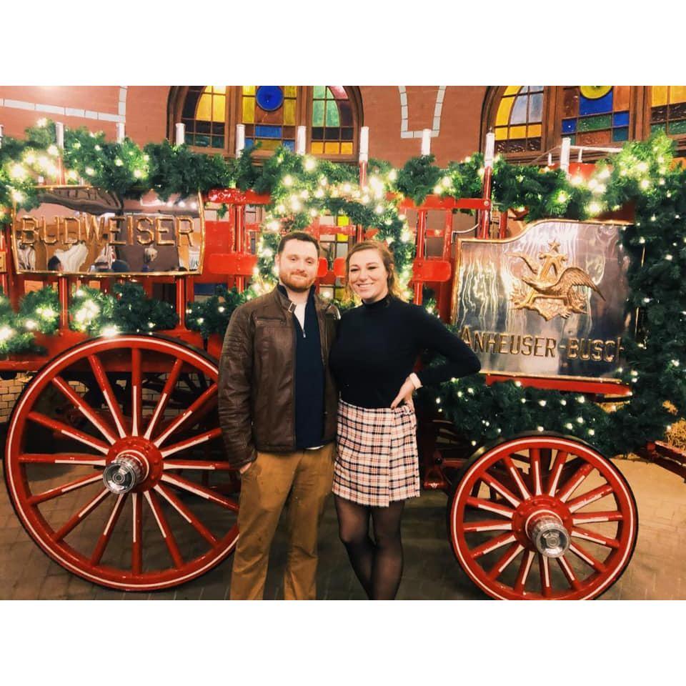 Our first Christmas together! Photo taken at Budweiser Brewery Christmas Lights