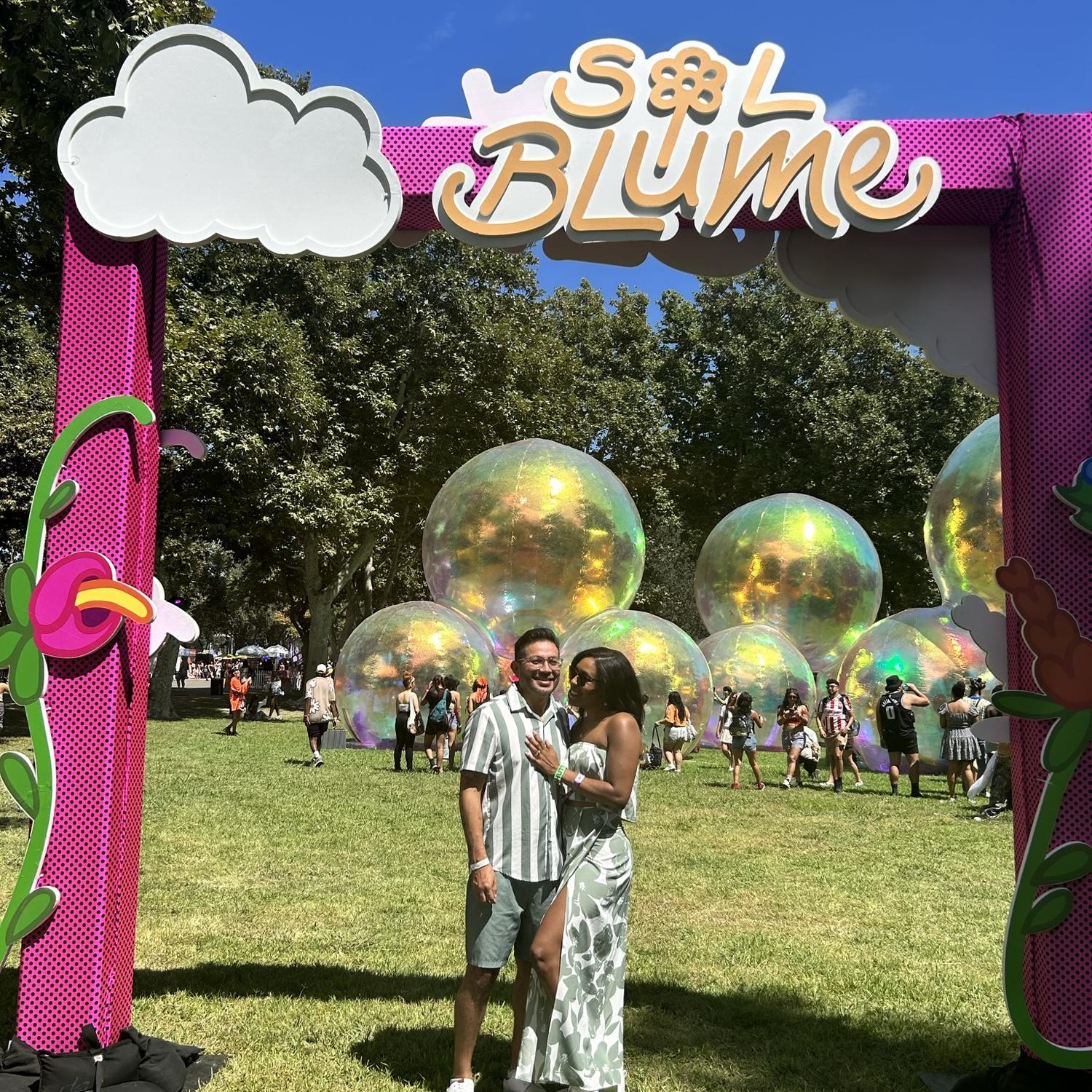 Enjoying an R&B music festival. 🎶