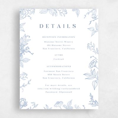 Demin Blue Wedding Enclosure - Daphnel