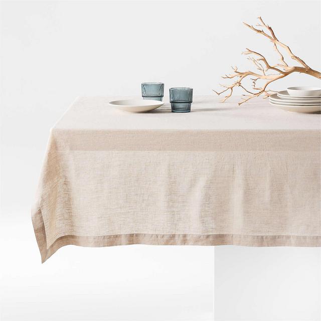 Marin 60"x120" Natural European Flax ®-Certified Linen Tablecloth