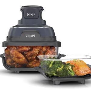 Ninja Crispi® 4-in-1 Portable Glass Air Fryer Cooking System, Cyberspace | SharkNinja