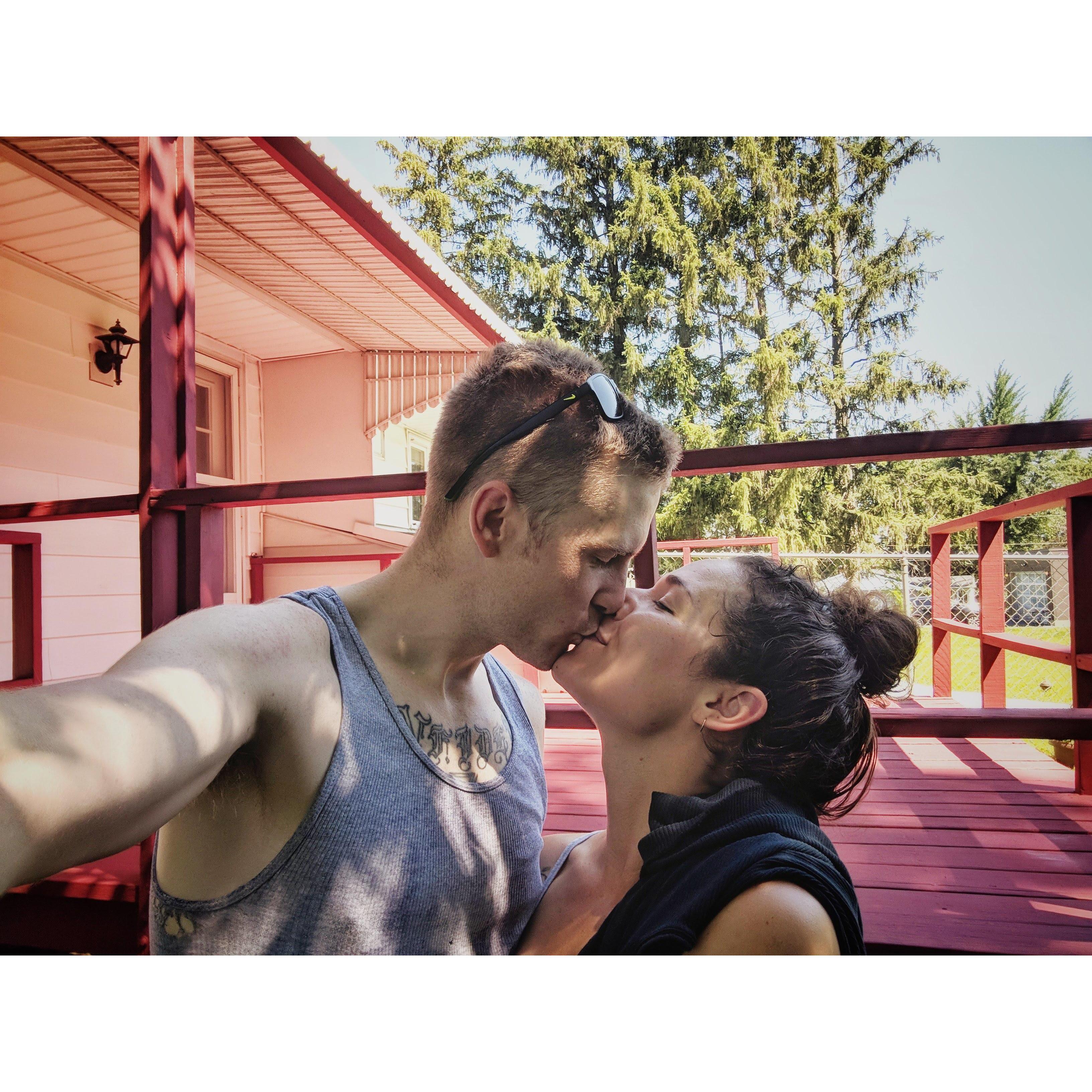 Orefield, PA. 2019. Just finished painting the (previously) hideous deck.
