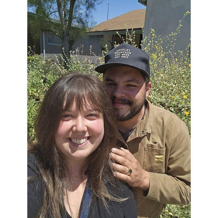 Somewhere in LA - we are cute and happy!