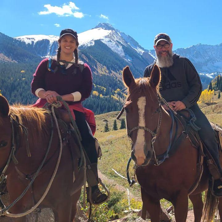 One of our favorite vacations to Colorado in Aspen. We went horseback riding through the golden aspen trees in Autumn.