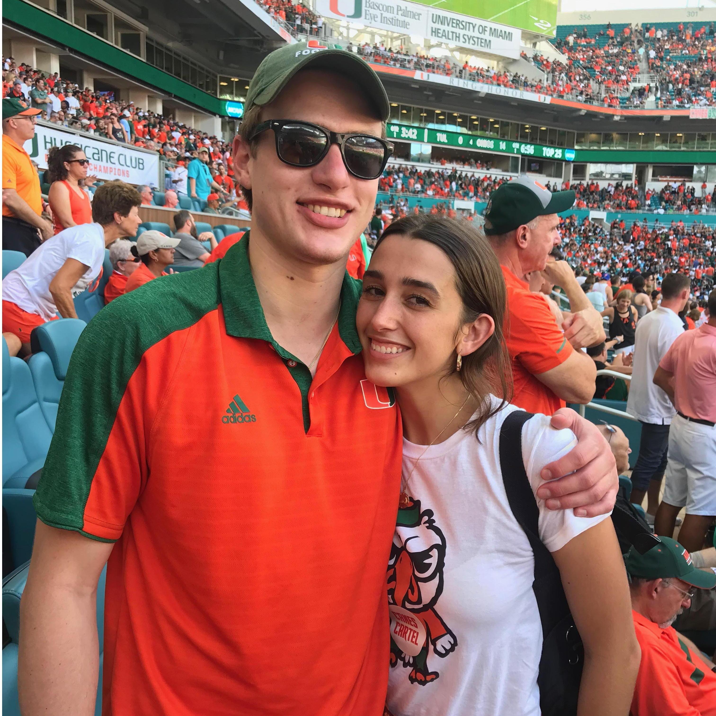 Our first UM game together (2018)