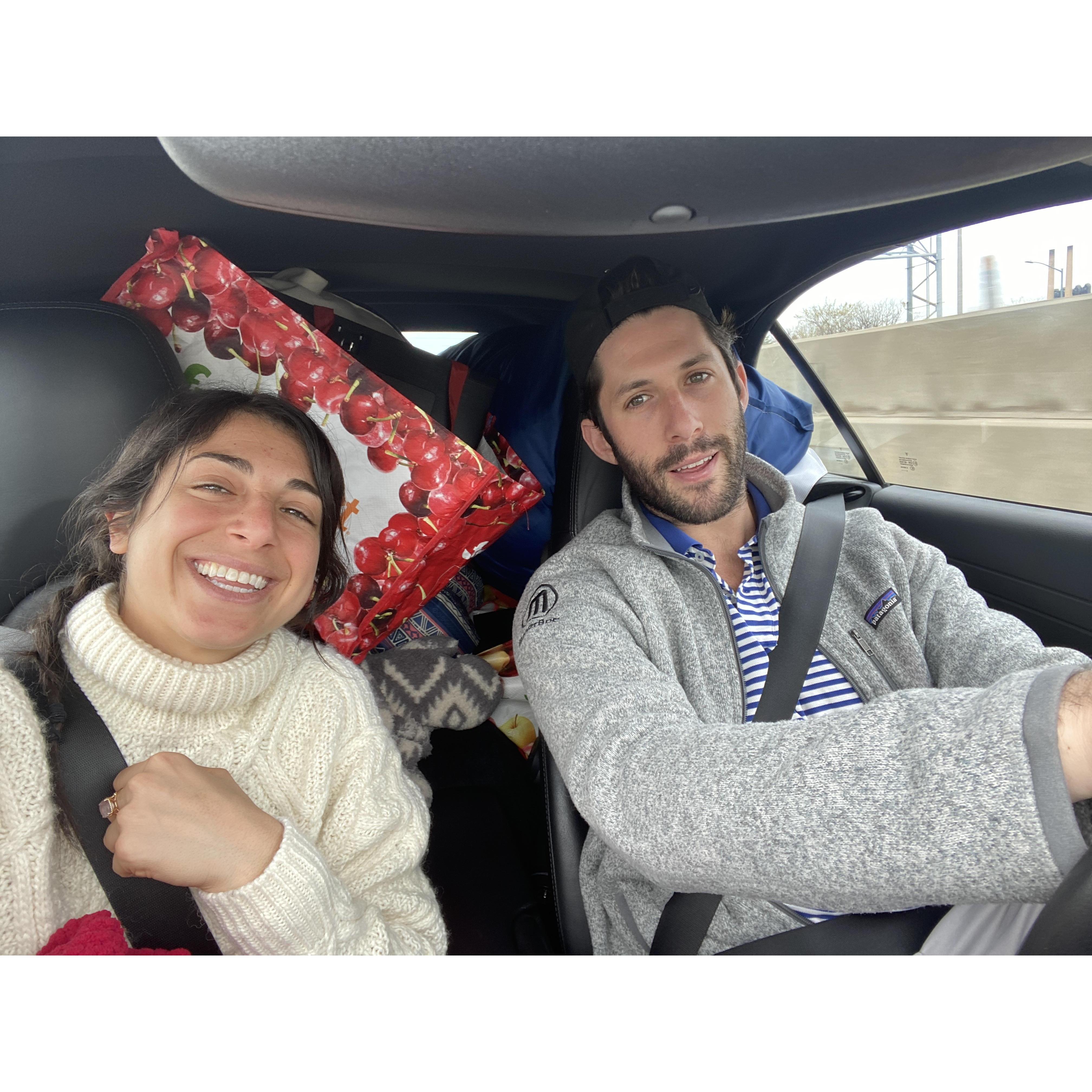 Packing up the car and escaping to the Hamptons early in COVID (April 2020)