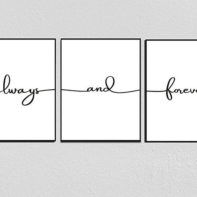 Always And Forever,Bedroom Sign,Wedding Sign,Anniversary Gift,Bedroom Decor,Love Quote,Gift For Her,Engagement Gift,Wedding 8X10 Inch No Framed