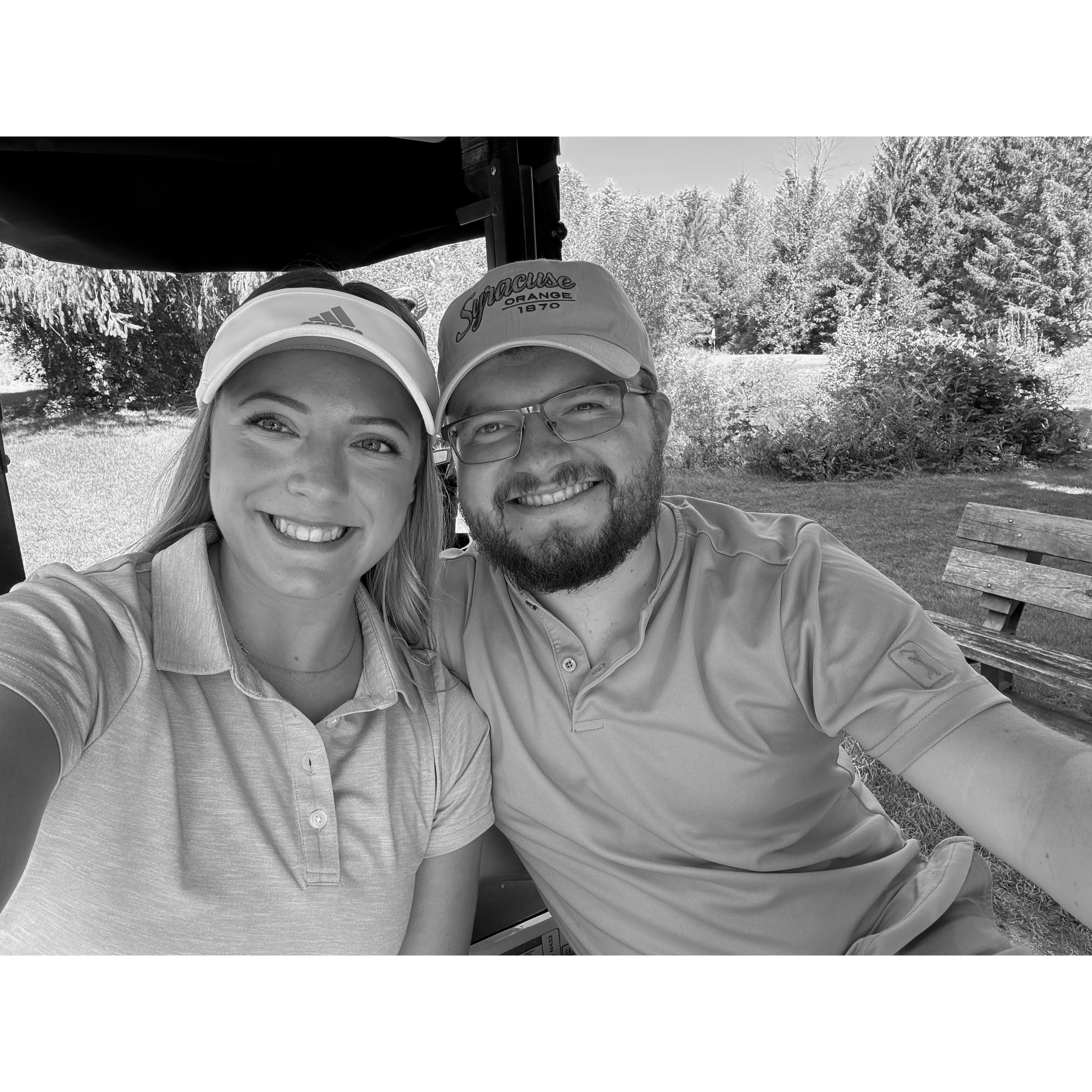 Golfing on TJ's 27th birthday.