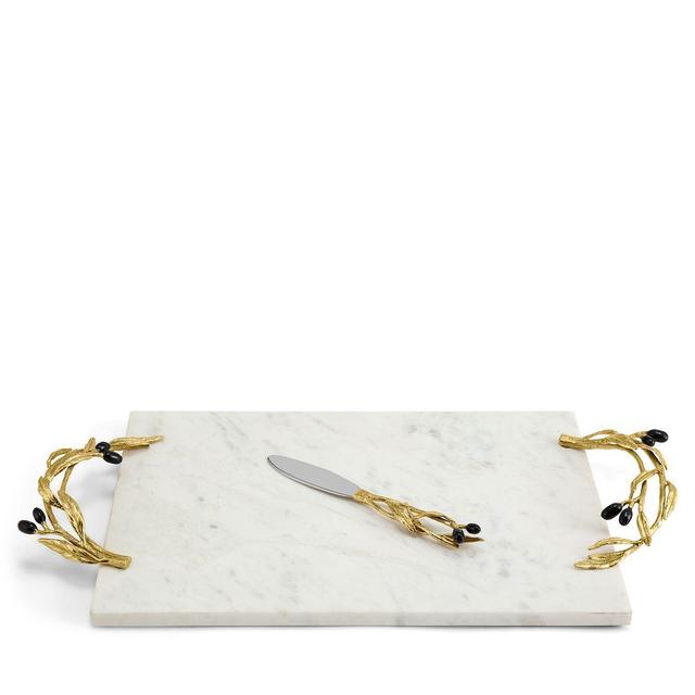 Michael Aram Olive Branch Cheese Board with Knife