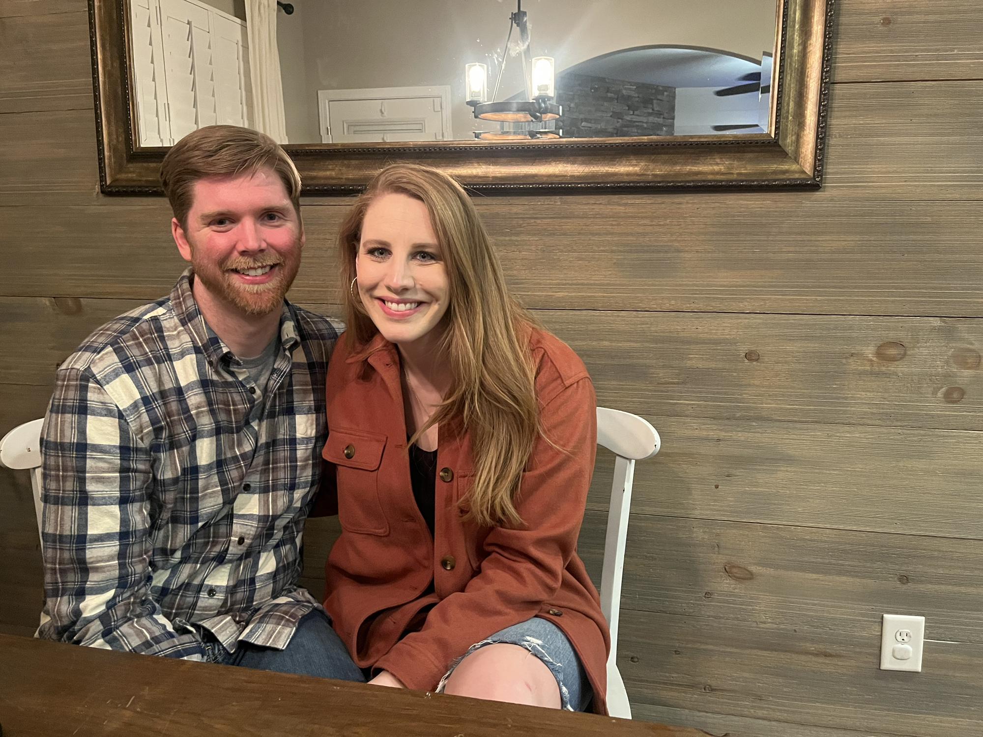 Our first photo after we got engaged.