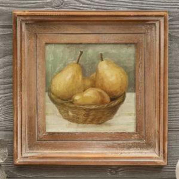 Pears In A Basket Wood Wall Decor