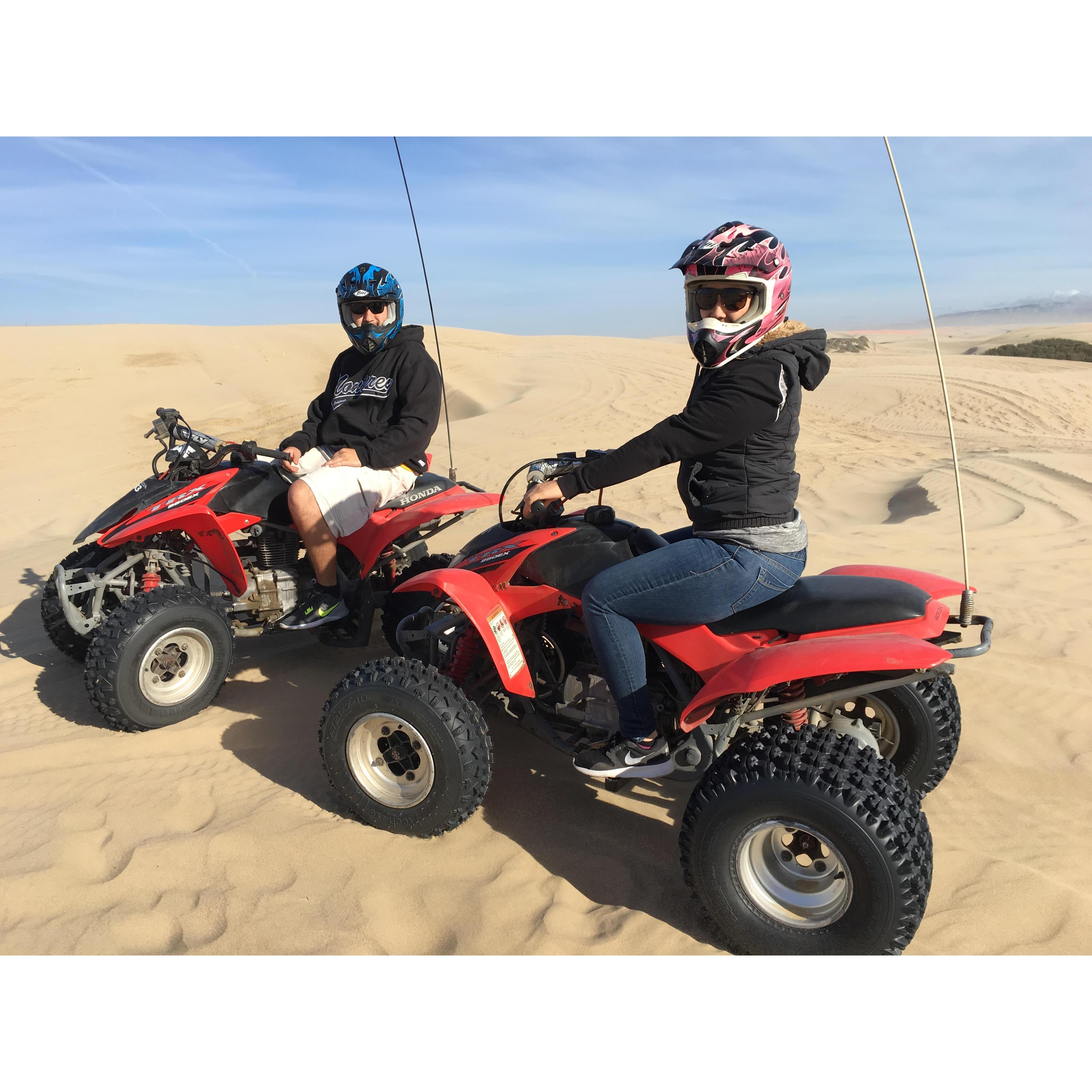 Playing in the sand, Pismo Beach.