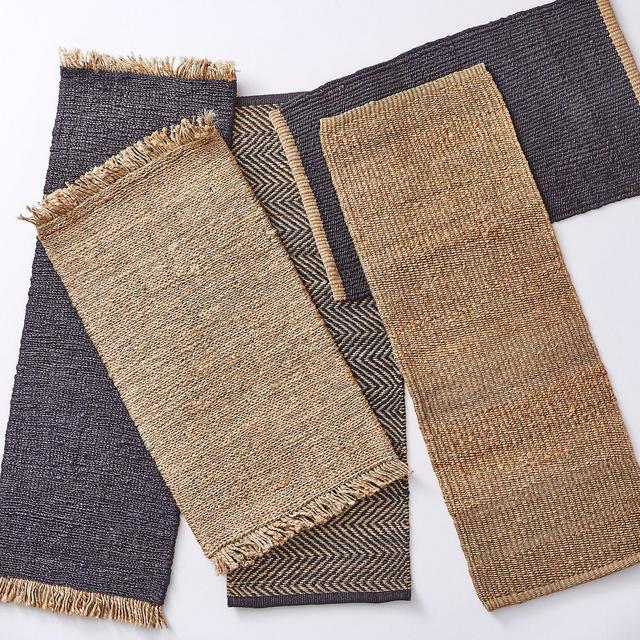 Handwoven Jute Doormat & Runner Sahara / Charcoal Runner