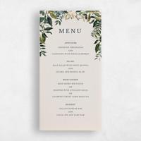 Beige Wedding Menu - Buxton