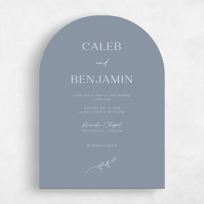 Blue Arch Wedding Invitation - Oakbrook Classic