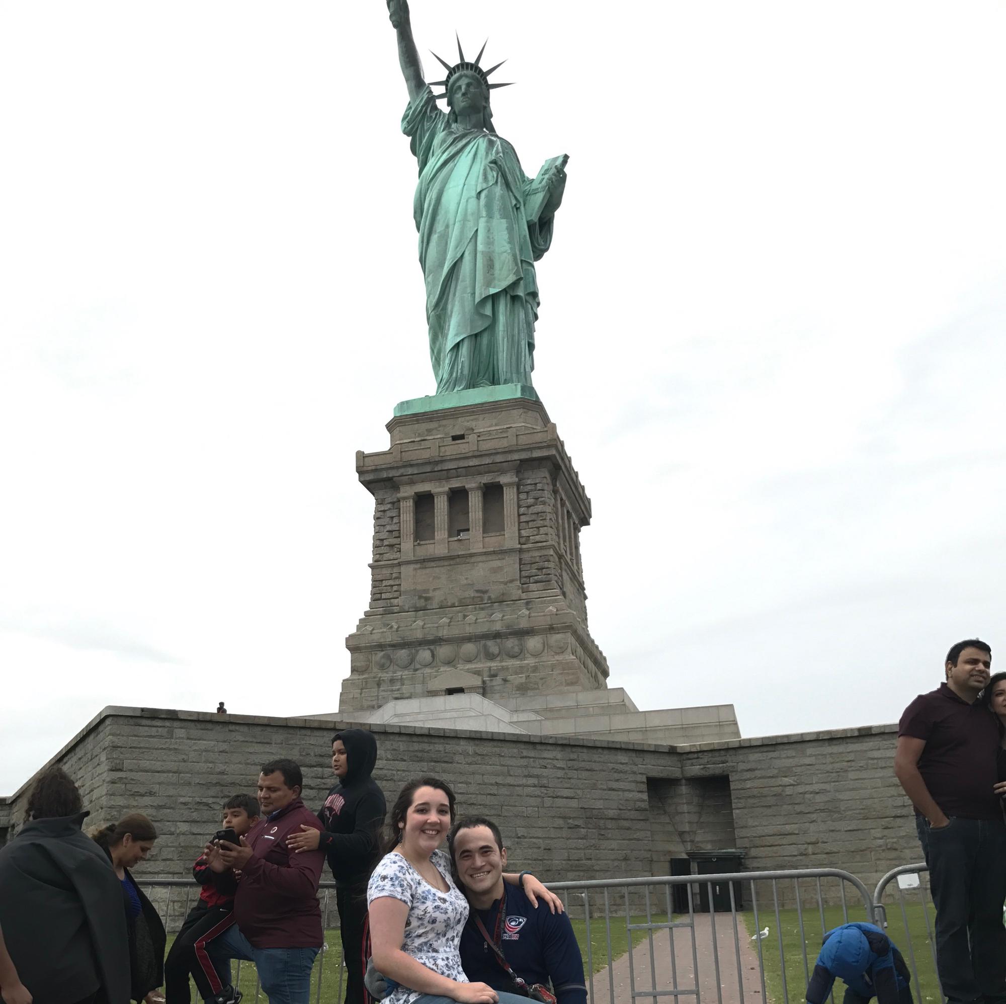 A quick trip to Lady Liberty when Chuck had a long layover in Newark '17
