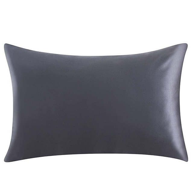 ZIMASILK 100% Mulberry Silk Pillowcase for Hair and Skin Health,Both Sides 19 Momme Silk,1pc (Standard 20''x26'', Space Gray)