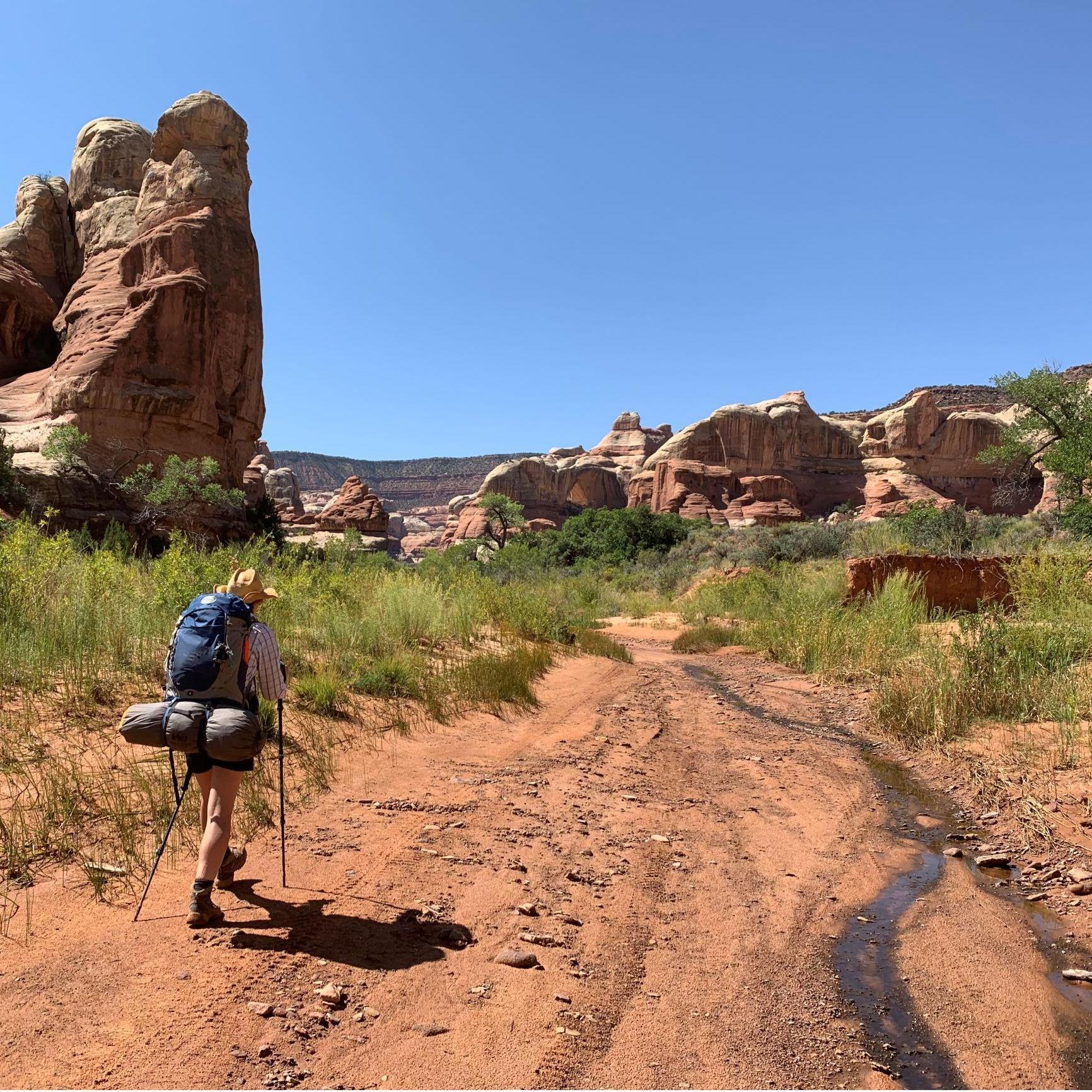 Sometimes road, sometimes riverbed.