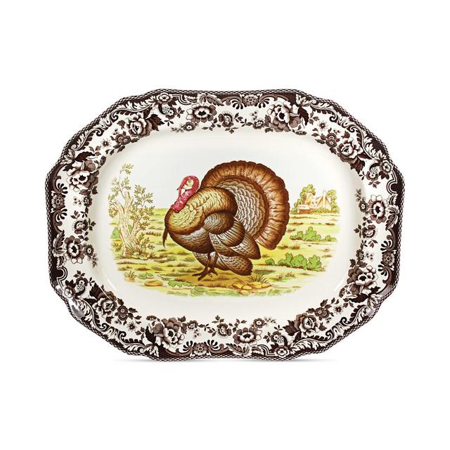 Spode Woodland Turkey Octogonal Platter