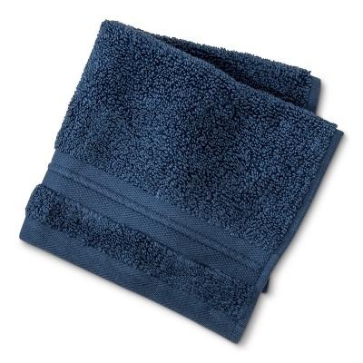 Spa Stripe Bath Washcloth Dark Blue - Fieldcrest®
