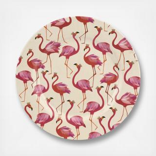 Sara Miller London Pimpernel Flamingo BPA Free Melamine Dinner Plate, Set Of 4