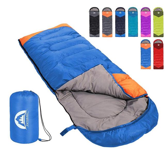 Sleeping Bag 3 Seasons (Summer, Spring, Fall) Warm & Cool Weather - Lightweight,Waterproof Indoor & Outdoor Use for Kids, Teens & Adults for Hiking and Camping