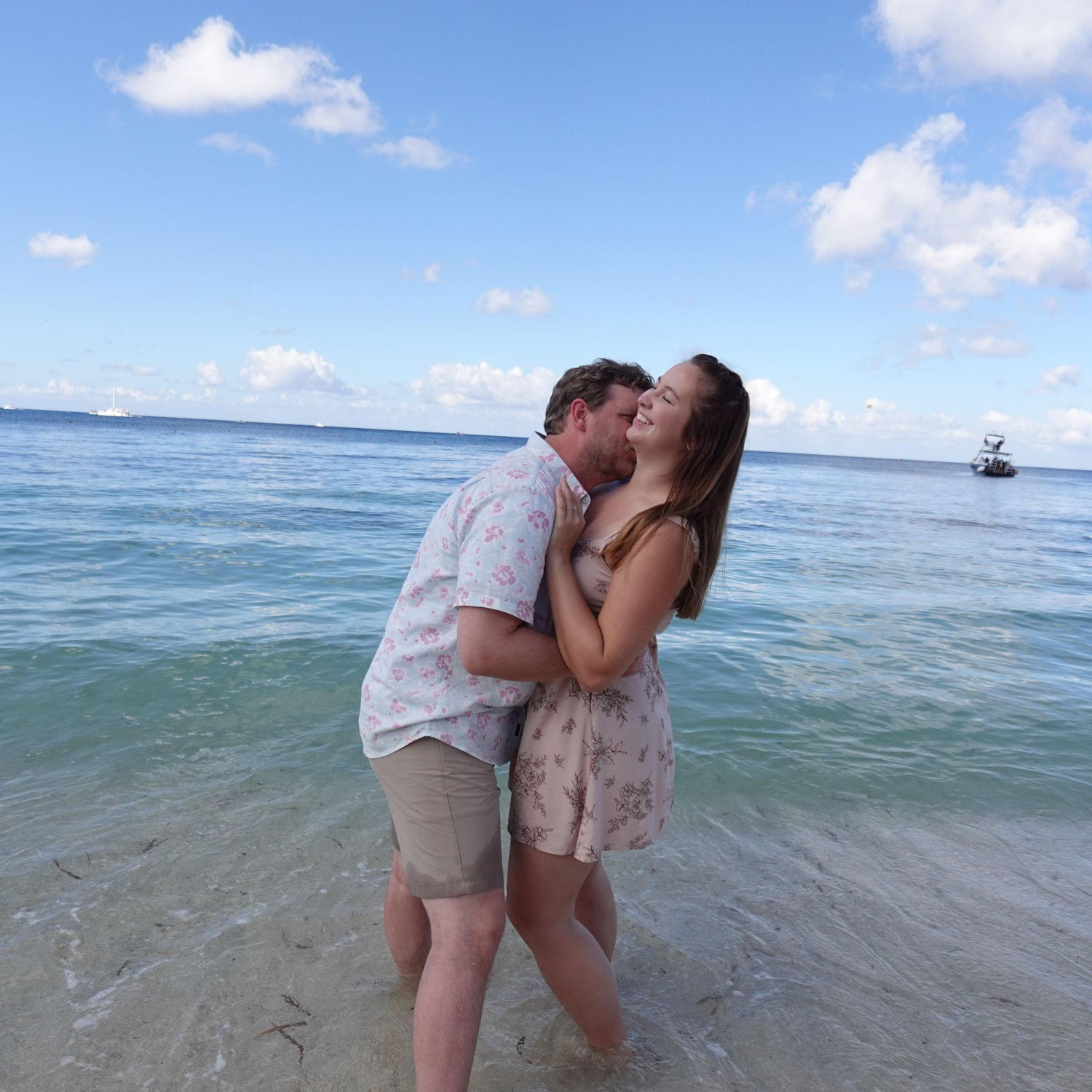 Thanks to both our moms for the engagement photoshoot session in Cozumel!