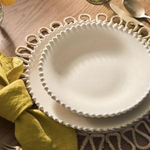Costa Nova Pearl Pasta Bowls, Set of 4, Cream