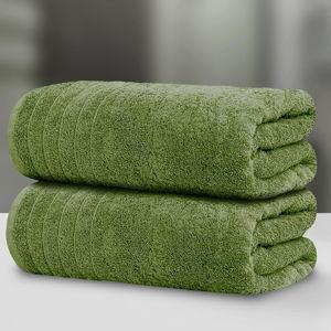 Tens Towels Pack of 2 Extra Large Bath Sheets 35 x 70 Inches, 100% Cotton, Larger & Lighter Weight, Quicker to Dry, Super Soft & Absorbent, Oversized Bath Towels, Green