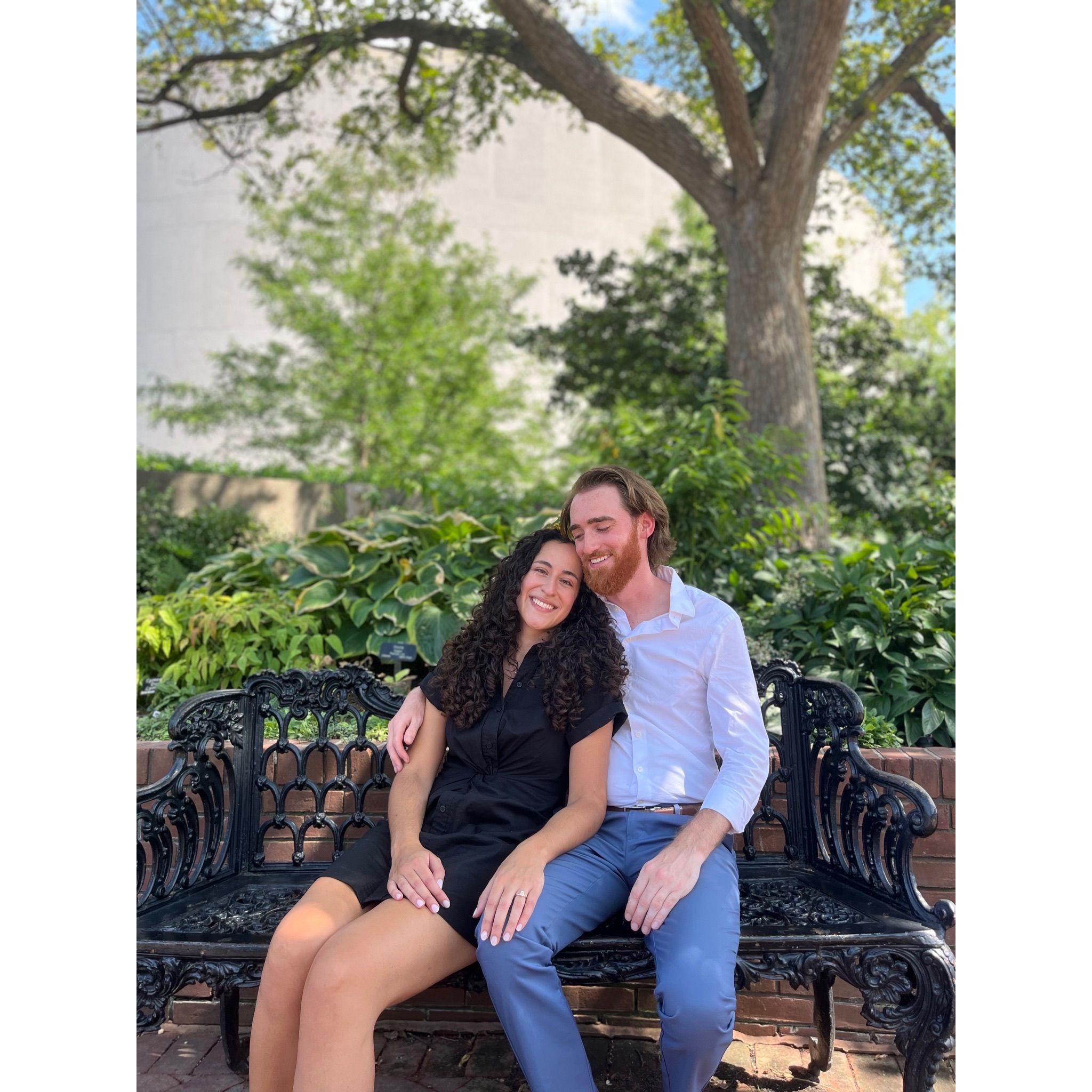 Enjoying and reflecting on the prior five minutes when Peter proposed and almost forgot to actually say "will you marry me?"