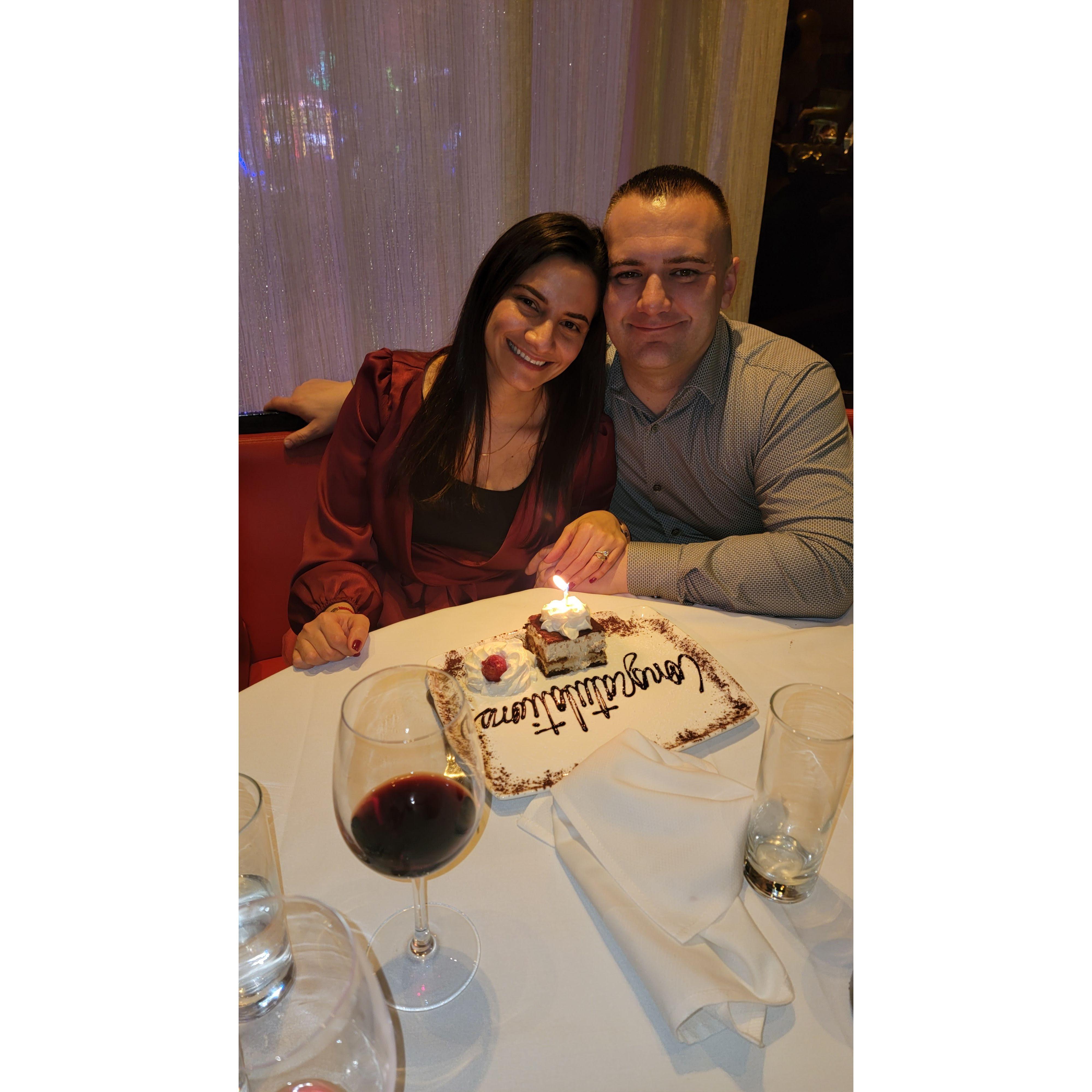 Our engagement celebration at Encore.