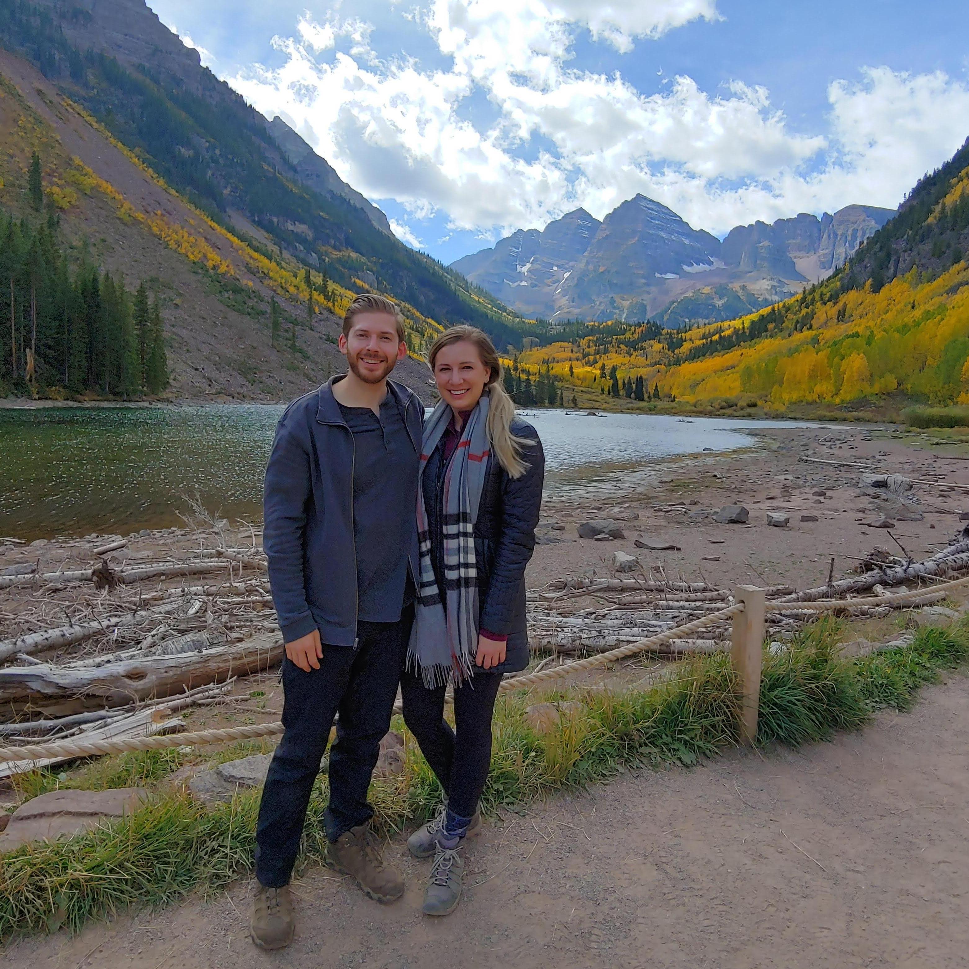 Maroon Bells in Aspen, Colorado. September 2020